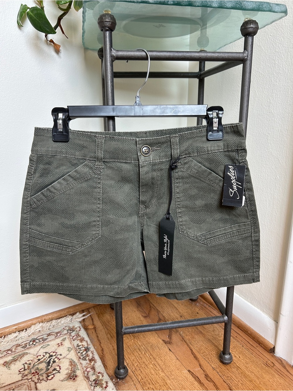 Supplies Olive Green Women's Utility Jean Shorts